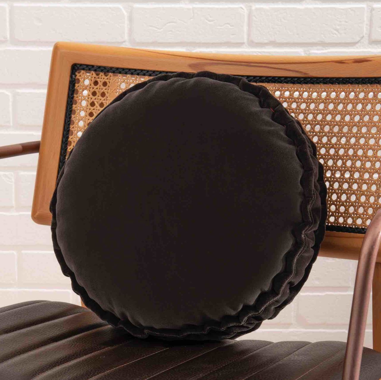 Makaron Yastık Dekoratif - Antrasit