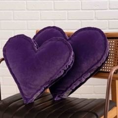 Leylak Kalp Yastık 2'li Set