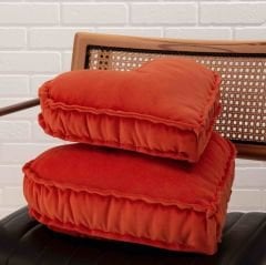 Turuncu Kalp Yastık 2'li Set