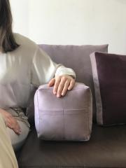 Nubuk Kadife Cepli Organizer Küp Yastık Lila