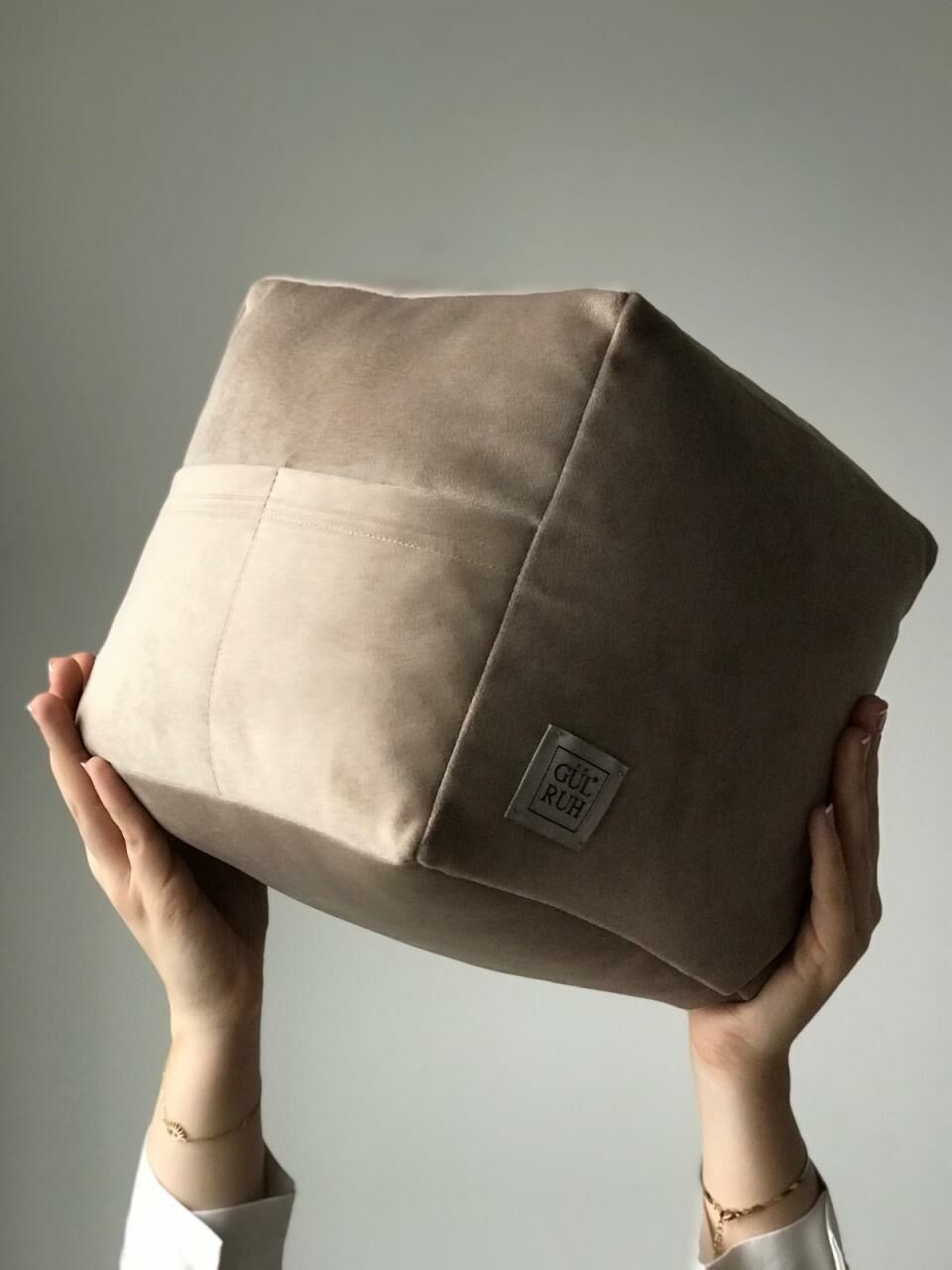 Organizer Küp Yastık Toprak/Bej