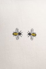 Dekoratif Bee Krem Yastık