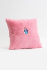 Boho Bear Nakışlı Yastık - Pembe
