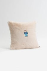 Boho Bear Nakışlı Yastık - Ekru